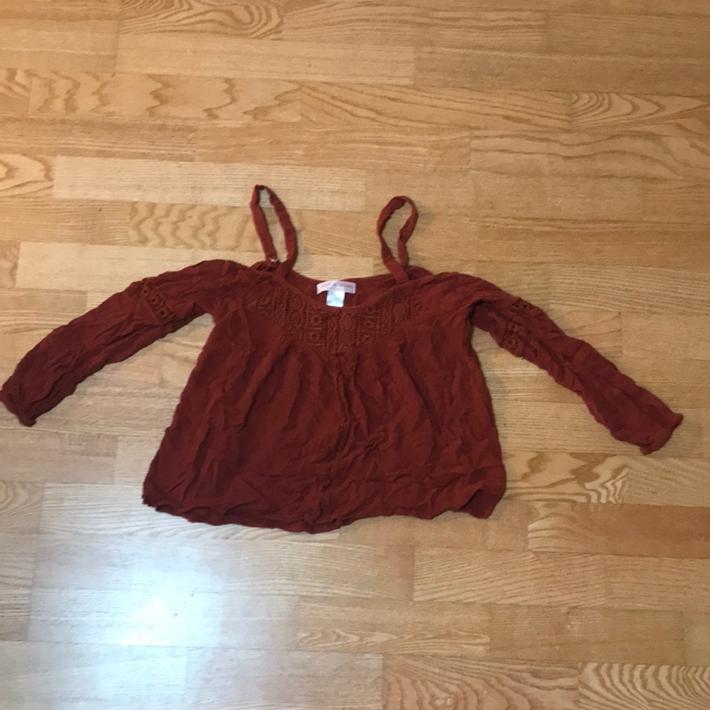 Zoe & Rose Band of Gypsies Peasant Style Crop Top